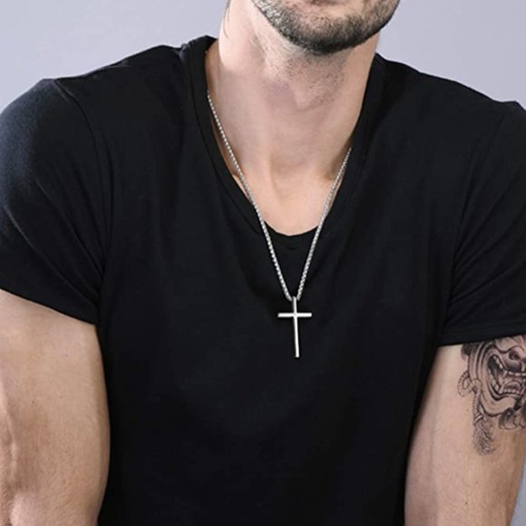 Stainless Steel Cross Necklace - Picture 10 of 10